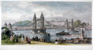 1852年，伦敦切尔西的吊桥景观。                                         作者 TA先验