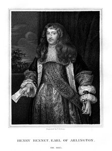 亨利·本内特（Henry Bennet），英国政治家阿灵顿第一伯爵，1828年。