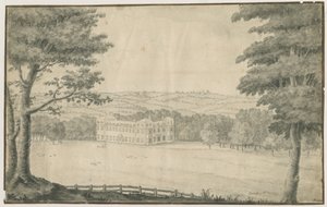 桑德威尔公园-大厅：水墨画，1770年