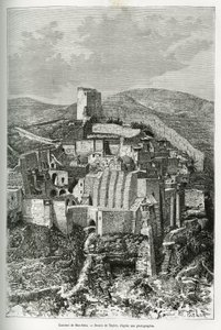 马-萨巴（Mar Saba）（巴勒斯坦）的修道院。泰勒的雕刻作品，用来说明今天叙利亚的故事，由里昂医学院院长M.Lortet创作，他被公共教育部委以科学使命，发表在《Tou》上。