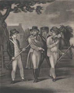 廉洁的保尔丁、威廉姆斯和范弗特带走安德烈少校的事件，1812年7月4日。 作者 台湾弗里曼