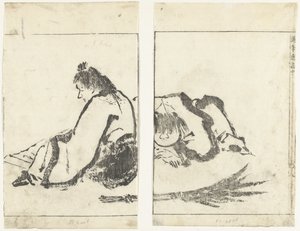 两个男人
笔触流畅的图像（系列名称）
Umpitsu soga（物体上的系列标题）