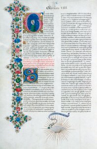 迪卡梅伦（Decameron）的照明手稿页，乔瓦尼·博卡乔（Giovanni Boccaccio），意大利语，c1467。