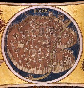 罗马的透视地图与古代的纪念碑，1414年