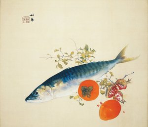 秋季肥壮的鱼类和成熟的野果，1925年