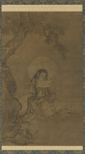 房玄，室町时代（绢本水墨设色） 作者 琢磨英贺