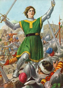 Caterina Sforza于1500年1月12日率领抵抗Forli 作者 坦克雷迪·斯卡佩利