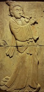唐代（618-907年）音乐家陶俑碑，发现于陕西省，西安碑林博物馆。摄影，Leonard de Selva，中国，2006年。 作者 唐代中文学校