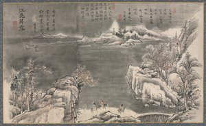 萧江和湘江八景之一，1788年。 作者 谷群