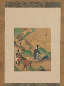 约于伊势伊势物语传说的宇津岳宇之山。 1634年。