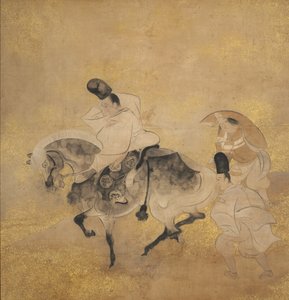 在Sano Sano的渡口，约1600-1640。 作者 田原谷宗达