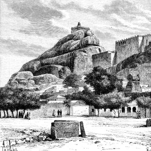 1895年，印度蒂鲁吉拉伯利岩堡寺。