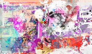 一把与众不同的钥匙，2016（布面拼贴画）
