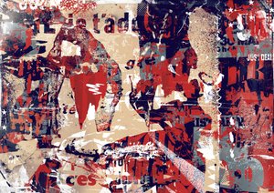 抽象 I，2016（画布拼贴）