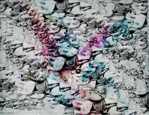 疯马，2014（布面拼贴） 作者 泰斯·阿尔伯斯