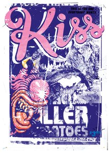 亲吻杀手》，2015 年（布面拼贴画） 作者 泰斯·阿尔伯斯