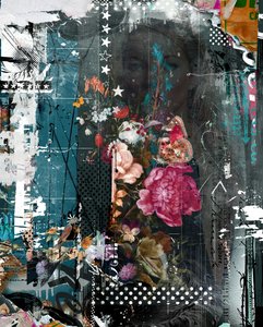 沐浴阳光，2014（混合媒介画布）