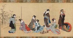 女性模仿竹林七贤的细节