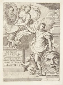 La Bocca della Verita.标题饰有教皇克莱门特九世肖像 作者 特蕾莎·德尔·波