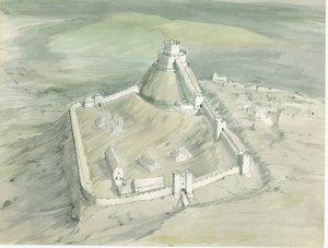 朗塞斯顿城堡，康沃尔郡朗塞斯顿的韦斯顿路，1980-1989年。