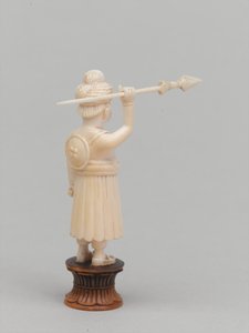 黑色棋子，棋子，印度，约1820年 作者 泰西耶