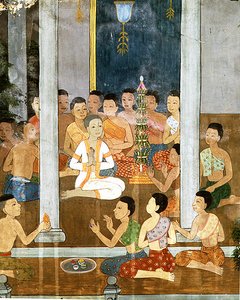 僧侣的祝圣（壁画） 作者 泰国学校
