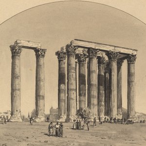 奥林匹亚宙斯神庙，1890年。