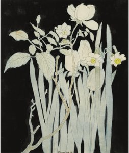 黄水仙和玫瑰。 作者 西奥·范·霍特玛