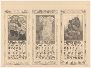 1910 年 7 月、8 月和 11 月日历 作者 西奥·范·霍特玛