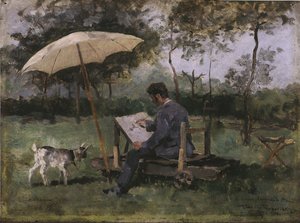 阿曼德·海因斯绘画（面板油画） 作者 范·雷塞尔伯格（Théovan Rysselberghe）