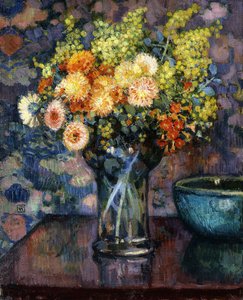 花瓶花；花瓶，约摄于1911年 作者 范·雷塞尔伯格（Théovan Rysselberghe）