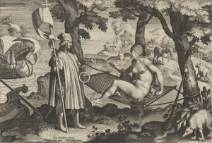 现代的新发明[Nova Reperta]，《美洲的发现》，板块1，约......，约1600。 作者 西奥多·加勒