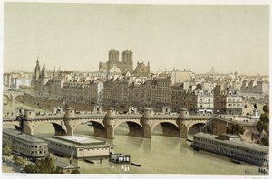 Ile de la Cité 和巴黎的新桥 作者 西奥多·约瑟夫·休伯特·霍夫鲍尔