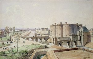 1420年的巴士底狱（笔墨和纸上的wc） 作者 西奥多·约瑟夫·休伯特·霍夫鲍尔