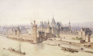 查理五世统治期间的卢浮宫（1337-80）&39;智者&39;（笔墨水和纸上写字）