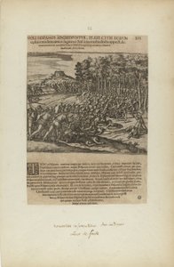 Moli Hispanos Adgrediuntur, Praefe Ctum Eorum/Cedunt：Tandeum....(摘自《美洲人》一书，第五部分） 作者 西奥多·德·布赖