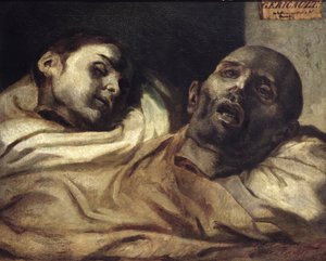 酷刑受害者的头颅（布面油画） 作者 西奥多（后）杰里科