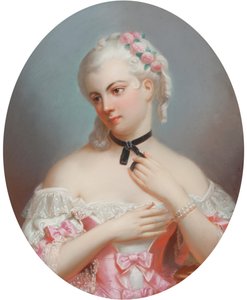 法国的路易丝·伊丽莎白 (1727-1759)，西奥多 (1805-1872) 方丹-拉图 (Fantin-Latour) 着。 纸上粉彩，19 世纪上半叶……私人收藏 作者 西奥多·范汀·拉图尔