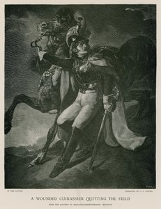 一名受伤的胸甲骑兵离开了战场 作者 西奥多·杰里科（Theodore Gericault）