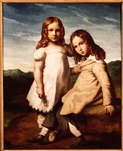 Alfred Dedreux（1810-60）与他的妹妹Elisabeth，1816-17岁 作者 西奥多·杰里科（Theodore Gericault）
