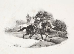 胸甲骑兵为火炮电池充电。 作者 西奥多·杰里科（Theodore Gericault）