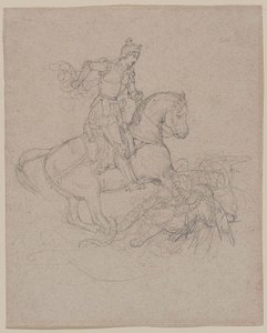 热里科 - 《圣乔治与龙》，1816-17 年 作者 西奥多·杰里科（Theodore Gericault）