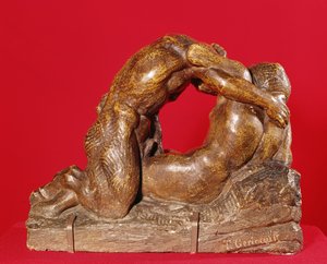 木星和Antiope（第一面），1818年（石头与棕色铜绿）