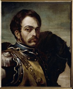 一名宪兵军官的画像。 布面油画 作者 西奥多·杰里科（Theodore Gericault）