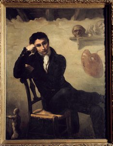 艺术家在工作室的肖像 画家：Theodore Gericault (1791-1824) 19世纪 太阳。1,47x1,14 m . 作者 西奥多·杰里科（Theodore Gericault）