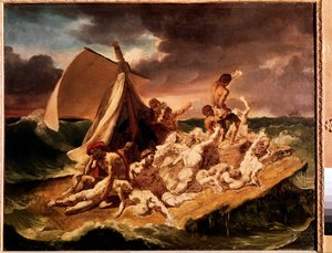 美杜莎之筏的准备研究（布面油画） 作者 西奥多·杰里科（Theodore Gericault）