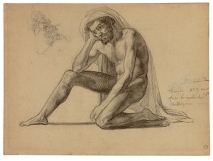 在美杜莎筏上为父亲学习 作者 西奥多·杰里科（Theodore Gericault）