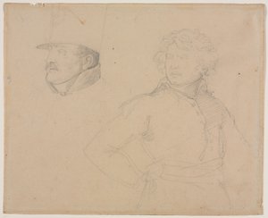 研究两个士兵，1818年至1819年。 作者 西奥多·杰里科（Theodore Gericault）