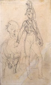 研究龙骑兵和他的马 作者 西奥多·杰里科（Theodore Gericault）