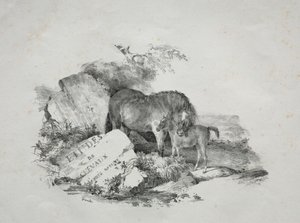 母马和她的小马驹 作者 西奥多·杰里科（Theodore Gericault）